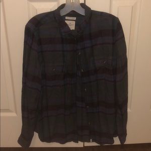 Plaid button-up flannel